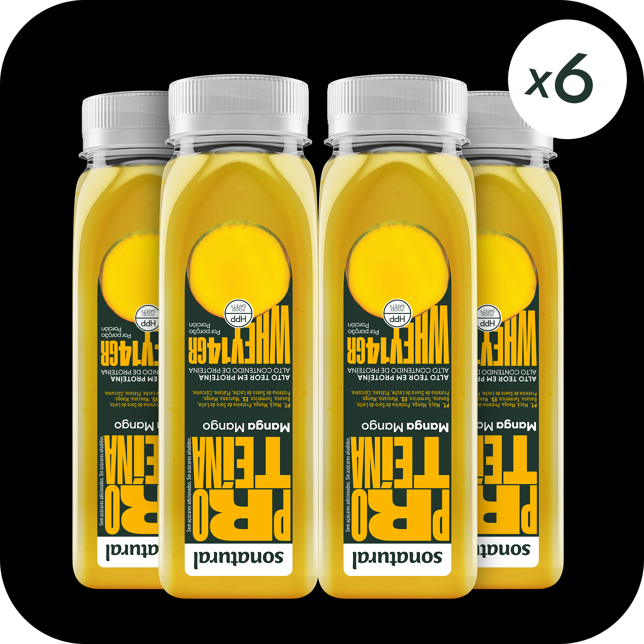 Sonatural Whey Protein and Mango Juice 250ml x3