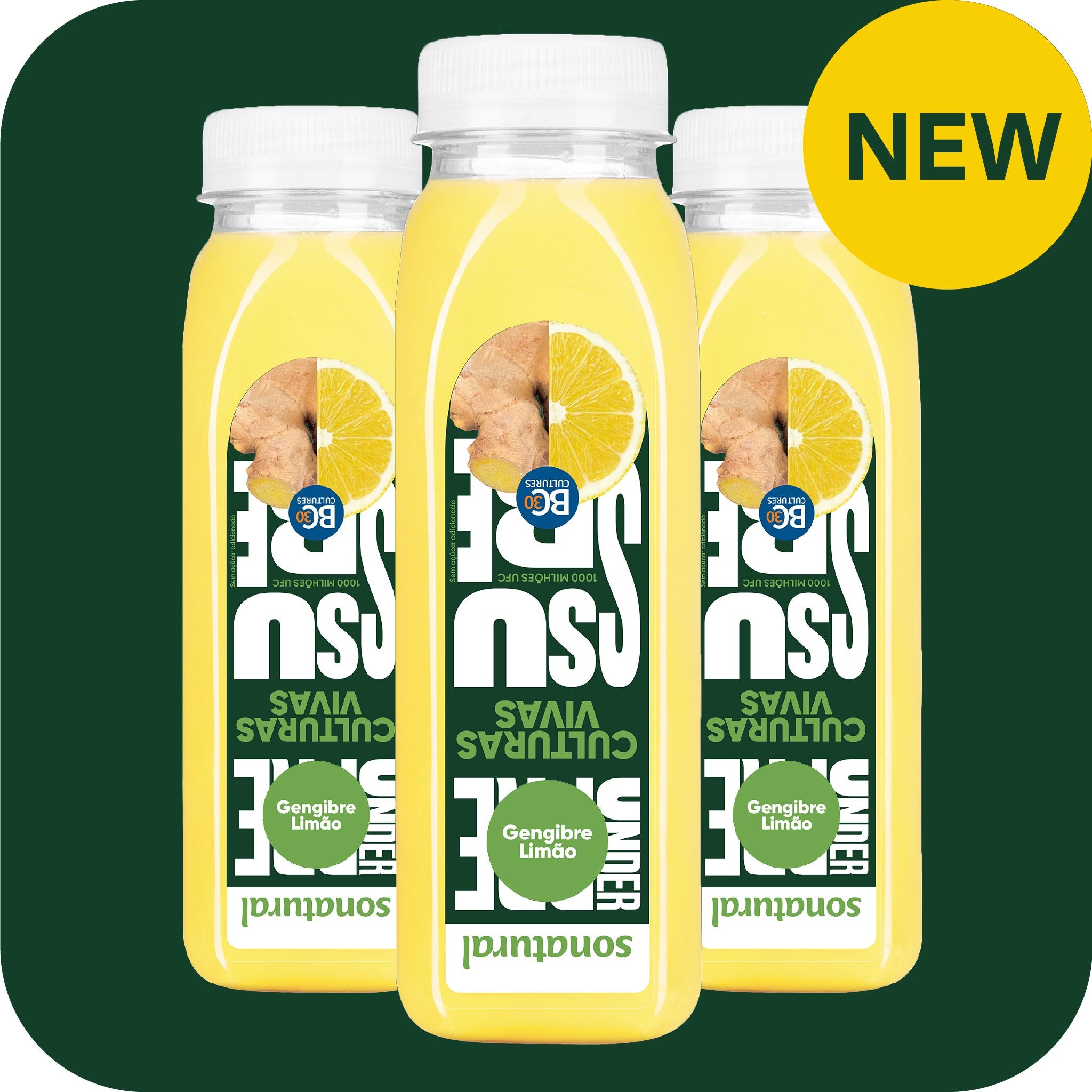 Lemon Ginger Juice with Live Cultures 250ml x3